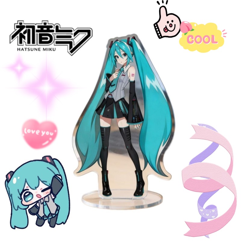 Desk Accessories - ฮัตสึเนะ มิกุ 10 ซม. อะคริลิคสแตนดี้ตัวละครอนิเมะน่ารักพิมพ์ HD