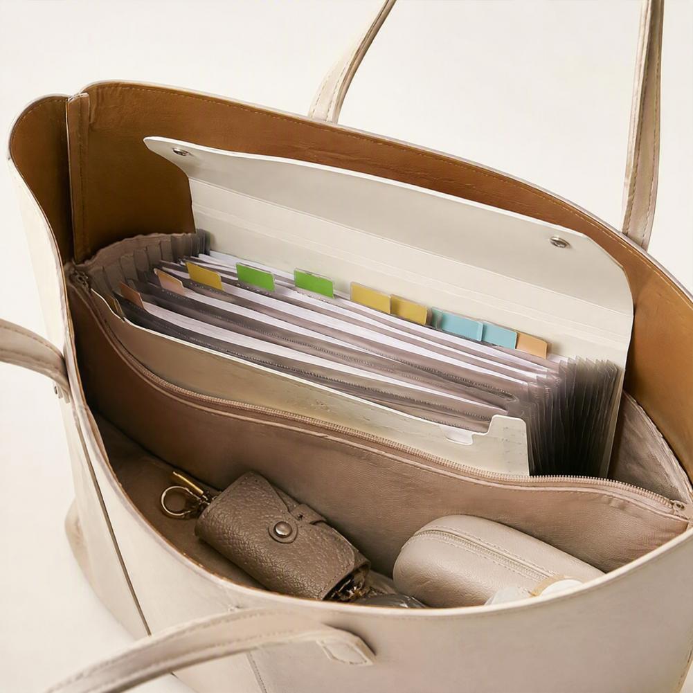 Expandable Accordion File Folder 13 Pockets - แฟ้มเอกสารแบบขยายได้ แฟ้มเอกสารแบบพับได้พร้อมช่องใส่เอกสาร 13 ช่อง ที่ใส่เอกสารแบบพกพา ขนาด