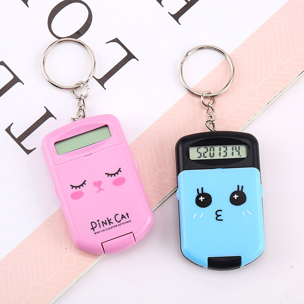 Scientific Calculator For Secondary School - เครื่องคิดเลขขนาดเล็กน่ารักการ์ตูนพร้อมพวงกุญแจจอแสดงผล 8 หลักเครื่องคิดเลขขนาดพกพาแบบพกพาสําหรับเด็กนักเรียนโรงเรียน