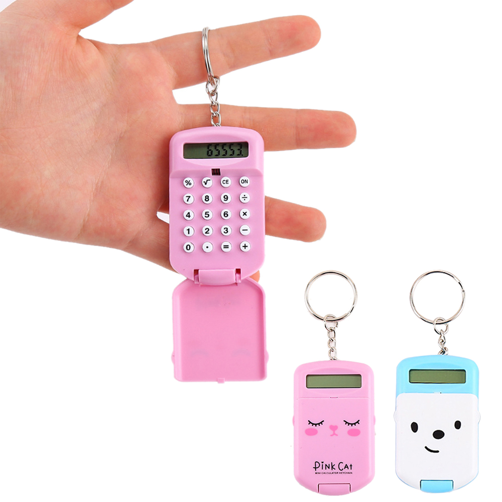 Scientific Calculator For Secondary School - เครื่องคิดเลขขนาดเล็กน่ารักการ์ตูนพร้อมพวงกุญแจจอแสดงผล 8 หลักเครื่องคิดเลขขนาดพกพาแบบพกพาสําหรับเด็กนักเรียนโรงเรียน