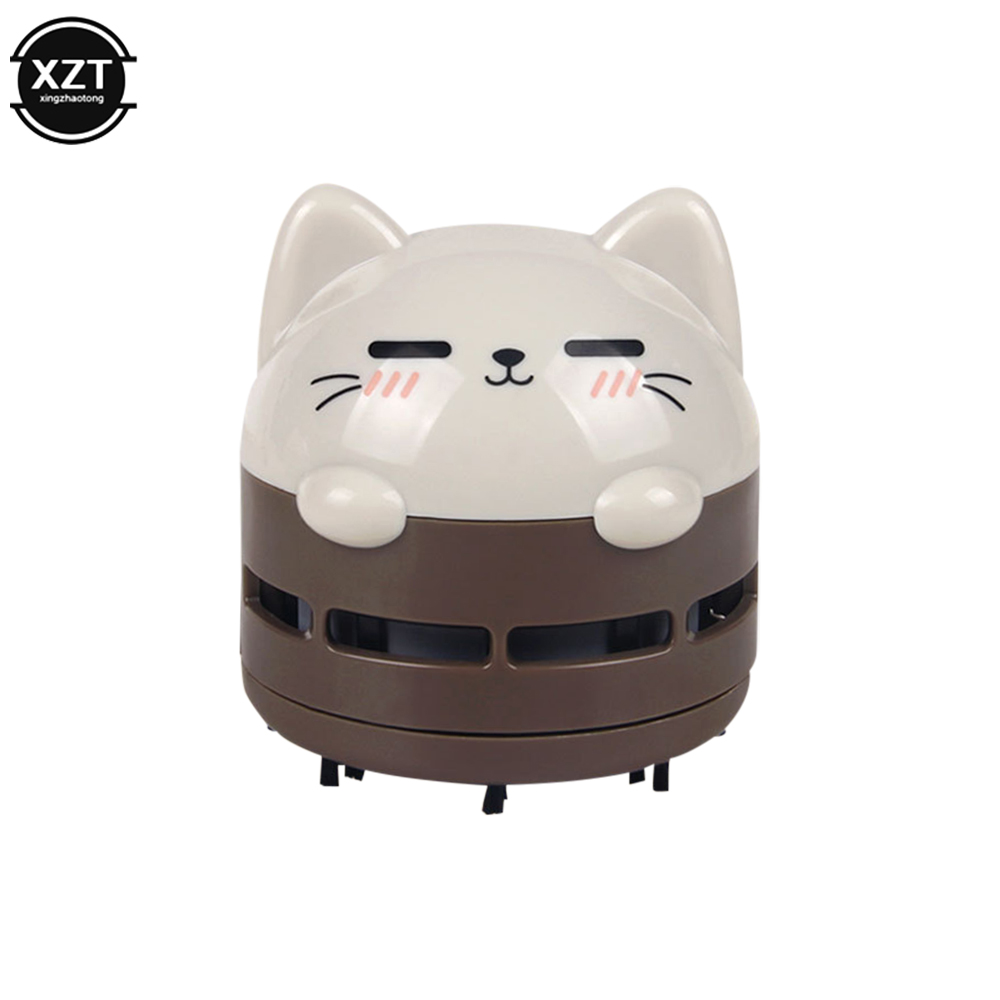 Mini Desktop Vacuum Cleaner For Eraser Dust - เครื่องดูดฝุ่นแบบพกพาขนาดเล็ก ใช้พอร์ต USB ชาร์จไฟได้ รูปทรงการ์ตูน สำหรับทำความสะอาดฝุ่น