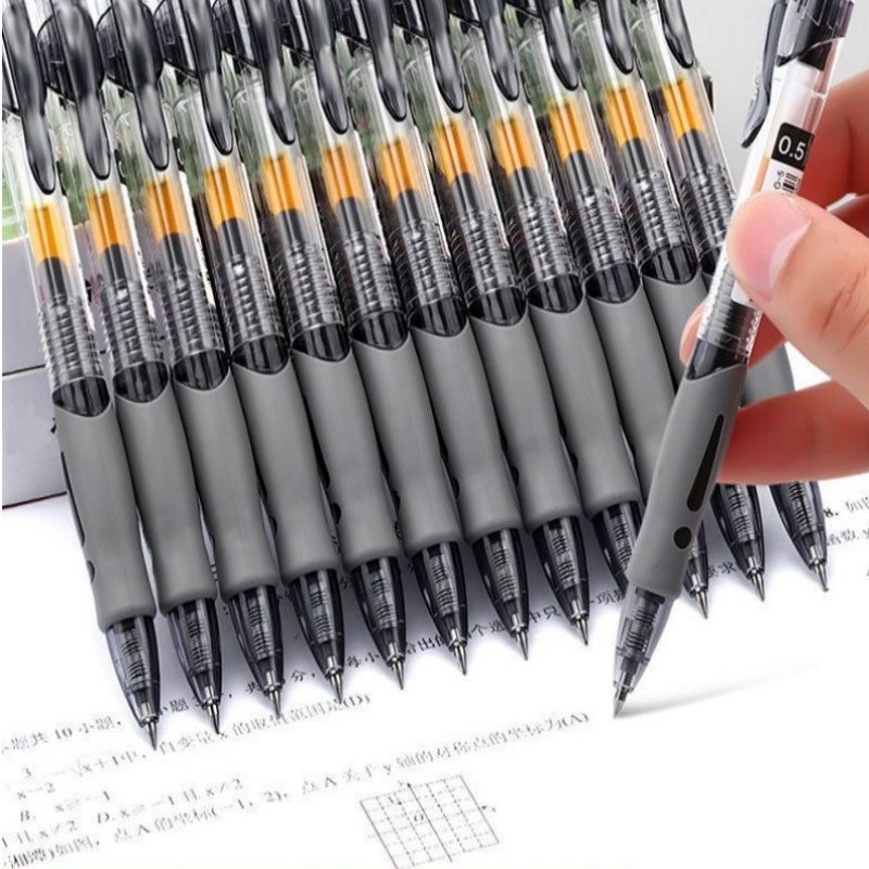 School Supplies - ชุดปากกาเจลแบบยืดหดได้ 13/30 ชิ้น หมึกสีดำ/แดง/น้ำเงิน สำหรับเขียน เติมหมึกได้