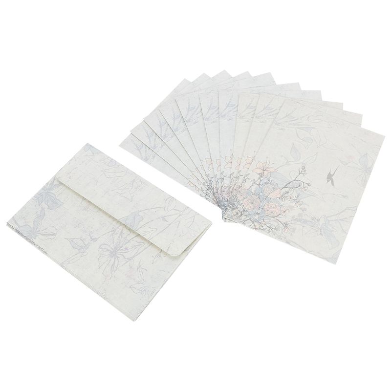 Stationery - N82R ชุดเครื่องเขียนสไตล์วินเทจ 40 แผ่น พร้อมซองจดหมายสำหรับเขียนจดหมาย