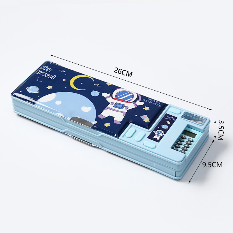 Scientific Calculator For Secondary School - กล่องดินสอเครื่องคิดเลขอเนกประสงค์พลาสติกสองด้านกล่องเครื่องเขียนอุปกรณ์การเรียนสร้างสรรค์สำหรับนักเรียน