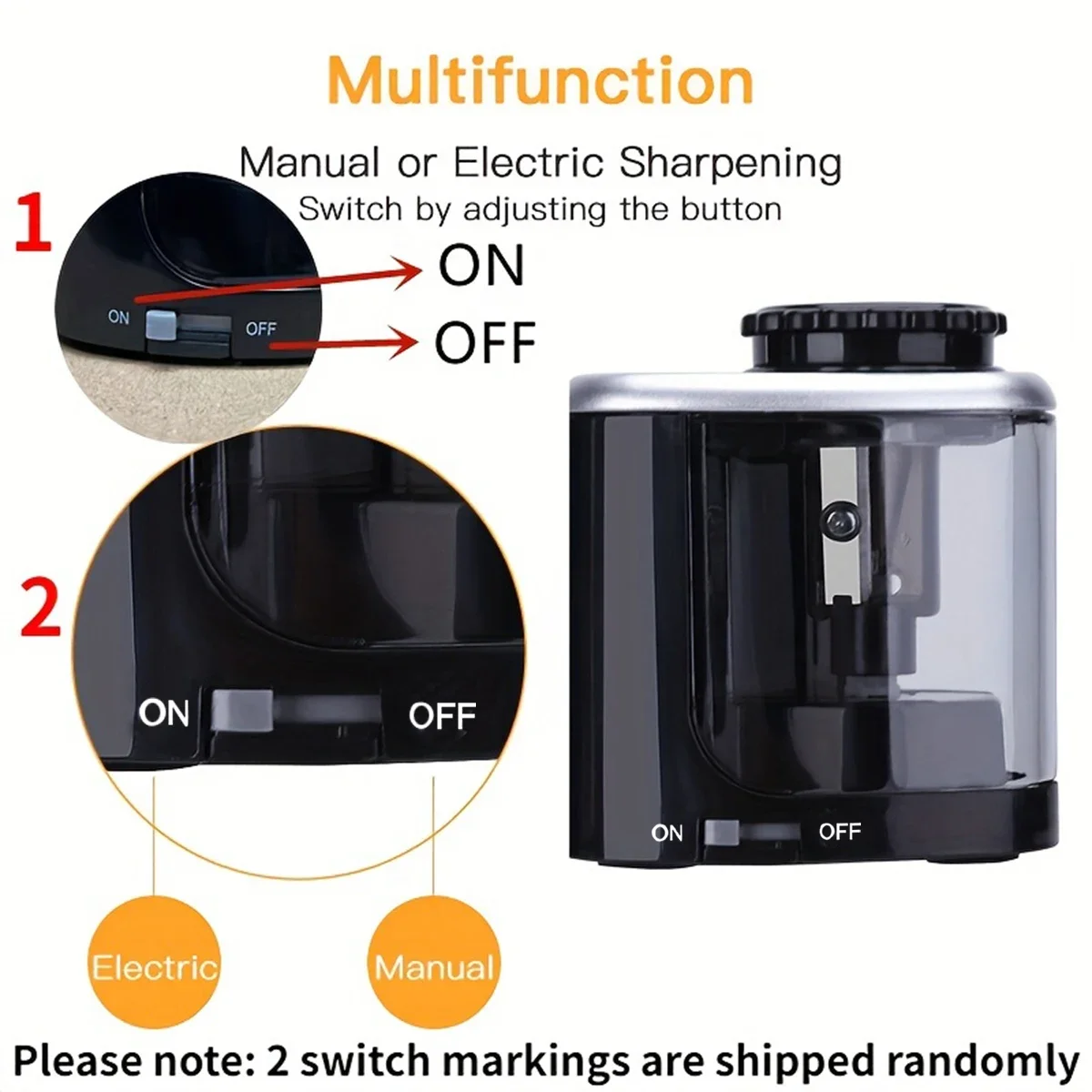 เครื่องเหลาดินสอไฟฟ้าแบบตั้งโต - Electric Pencil Sharpener Usb บทวิจารณ์และราคา
