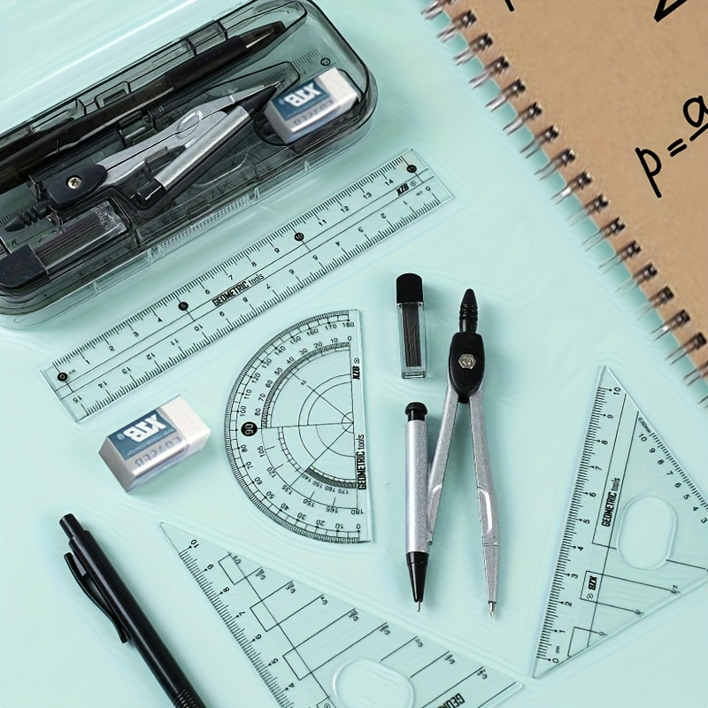 ชุดเข็มทิศและไม้บรรทัด ชุดคณิต - Math Geometry Set With Compass บทวิจารณ์และราคา