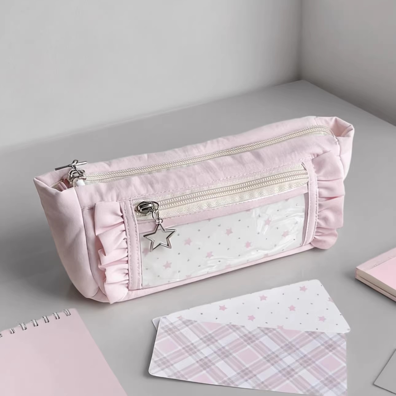 กล่องดินสอขนาดใหญ่ น่ารัก จุเย - Aesthetic Large Pencil Case Pouch บทวิจารณ์และราคา