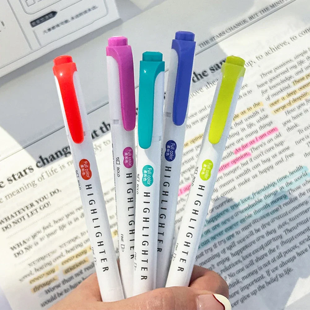 5pcs Pastel Highlighters สี Du - Pastel Highlighter Set Double Ended บทวิจารณ์และราคา
