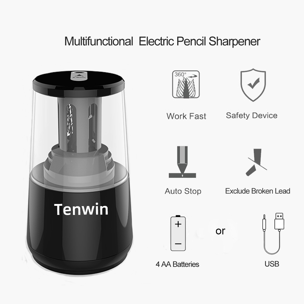 Tenwin เครื่องเขียนดินสอไฟฟ้า  - Electric Pencil Sharpener Usb บทวิจารณ์และราคา