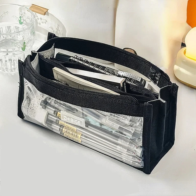 6 ชั้นขนาดใหญ่ความจุกระเป๋าดิน - Aesthetic Large Pencil Case Pouch บทวิจารณ์และราคา
