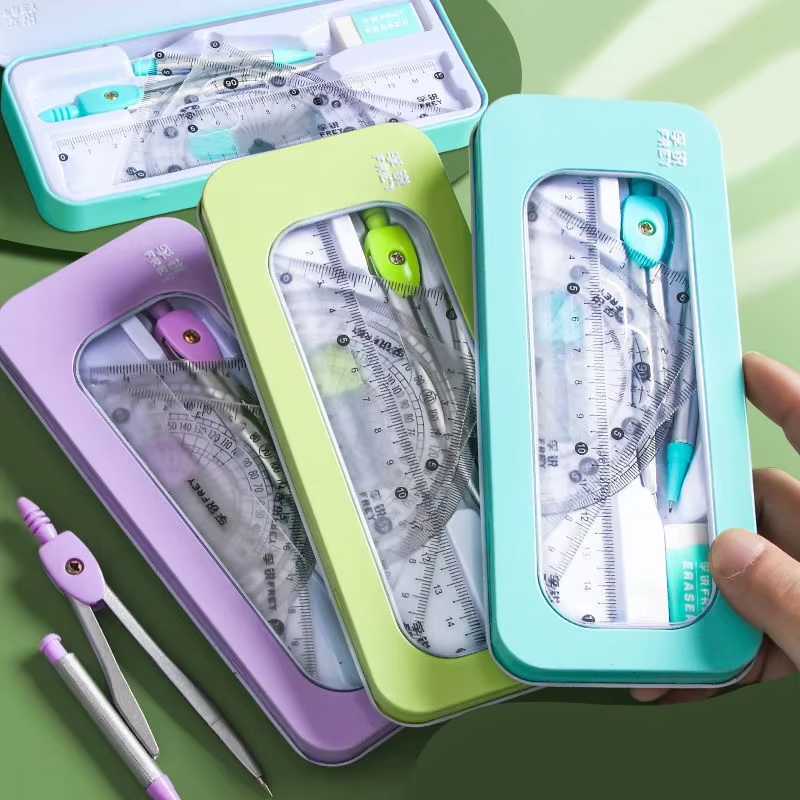 ชุดเครื่องมือเรขาคณิตพร้อมกล่อ - Math Geometry Set With Compass บทวิจารณ์และราคา