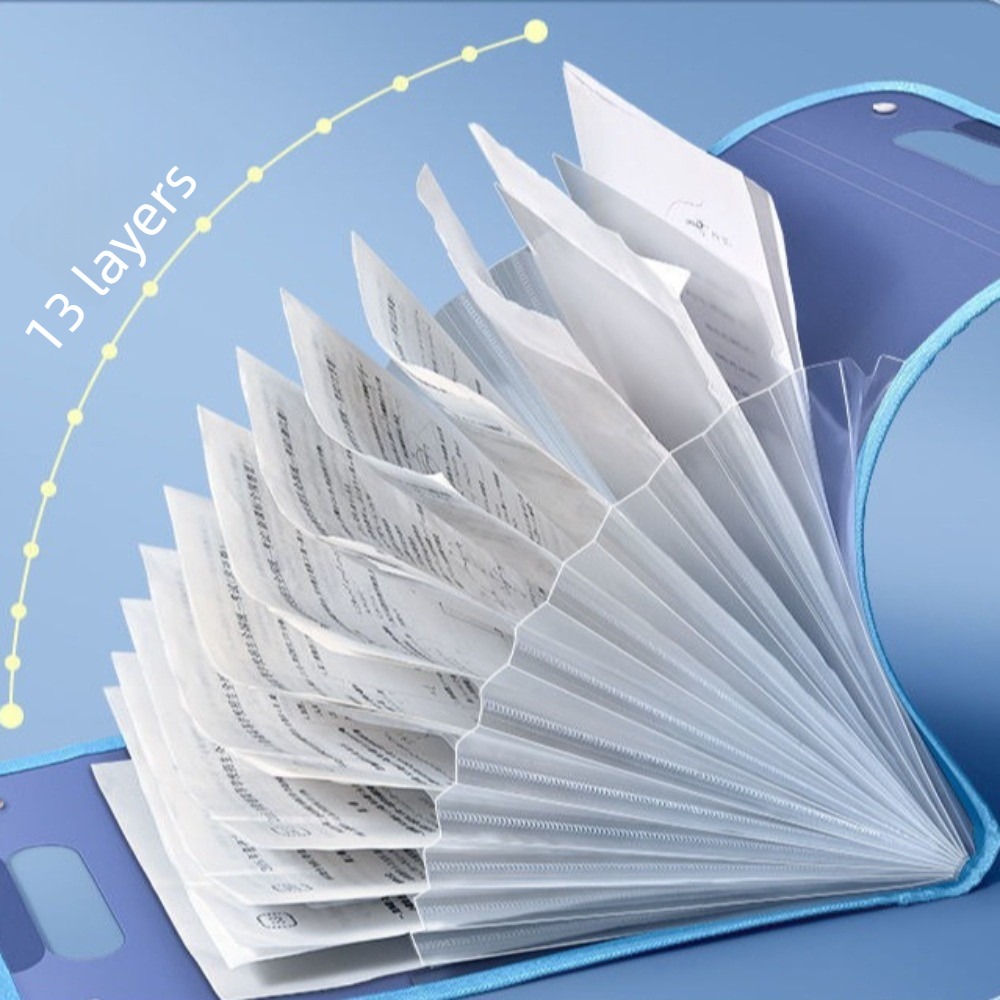 แฟ้มเอกสารแบบโปร่งแสง 13 ช่อง  - Expandable Accordion File Folder 13 Pockets บทวิจารณ์และราคา