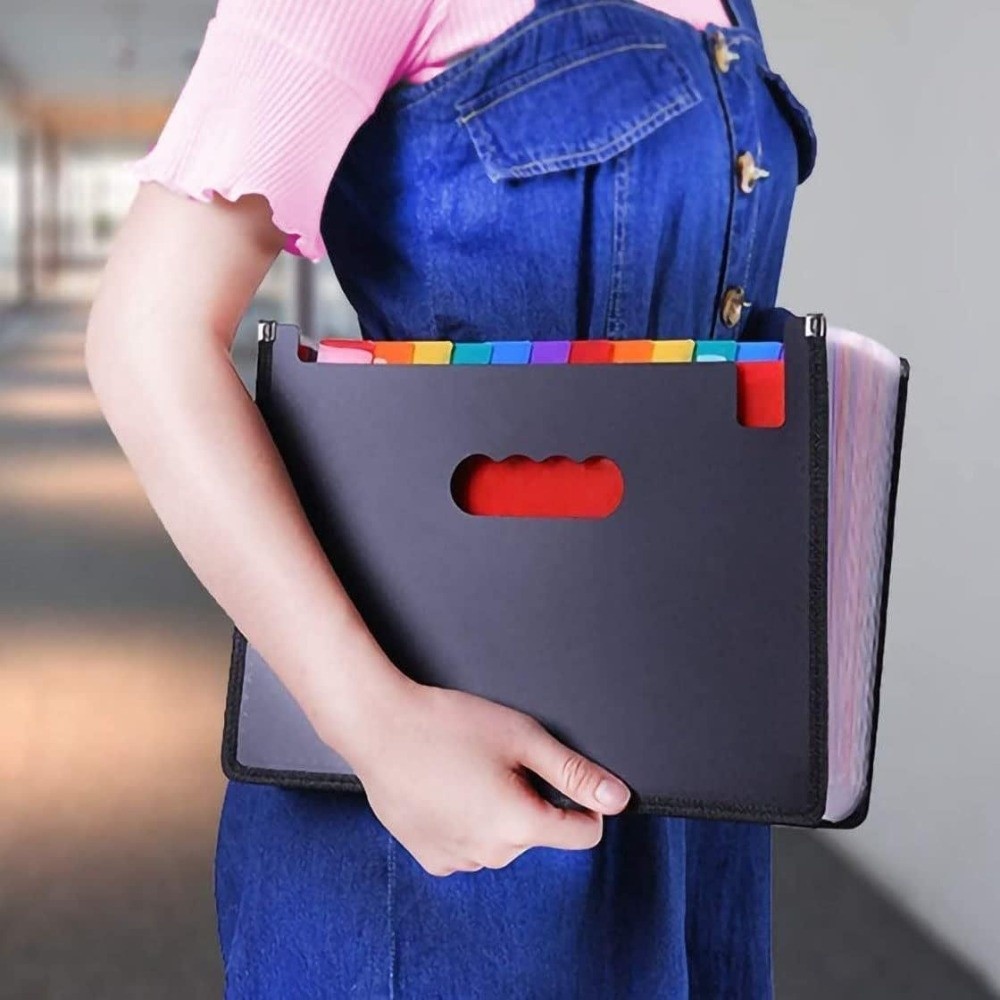กล่องแฟ้มเอกสารแบบขยายได้ 13/2 - Expandable Accordion File Folder 13 Pockets บทวิจารณ์และราคา