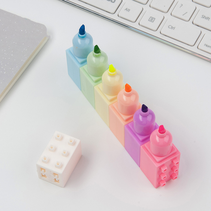 6pcs สีพาสเทล Body Building Bl - Pastel Highlighter Set Double Ended บทวิจารณ์และราคา
