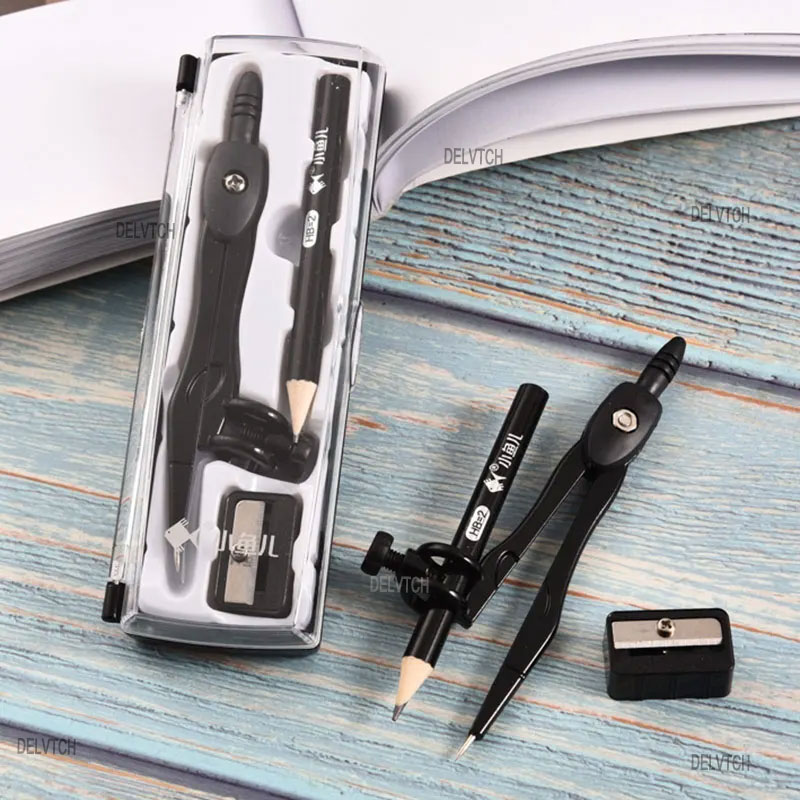 3Pcs ชุดเข็มทิศโลหะดินสอ Sharp - Math Geometry Set With Compass บทวิจารณ์และราคา