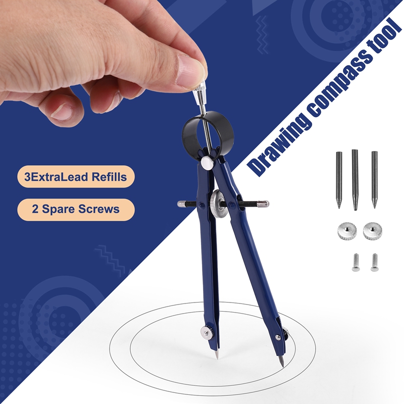 ชุดเข็มทิศ 4 ชิ้น (เข็มทิศแบบม - Math Geometry Set With Compass บทวิจารณ์และราคา
