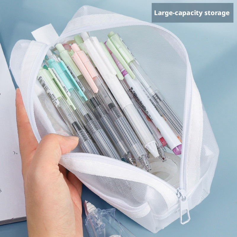 กระเป๋าใส่ดินสอแบบตาข่ายใสสองช - Clear Mesh Pencil Pouch For Exam บทวิจารณ์และราคา