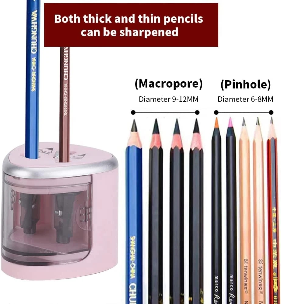 Tenwin ใหม่สองหลุมไฟฟ้าอัตโนมั - Electric Pencil Sharpener Usb บทวิจารณ์และราคา