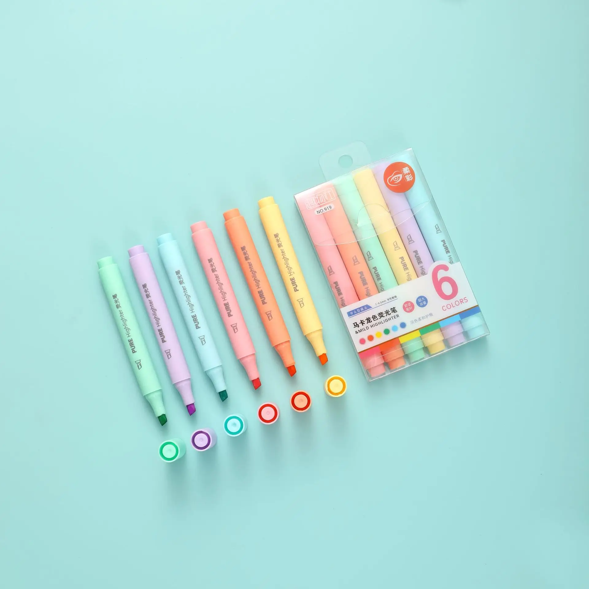 ปากกาเน้นข้อความสีพาสเทล 6 ชิ้ - Pastel Highlighter Set Double Ended บทวิจารณ์และราคา