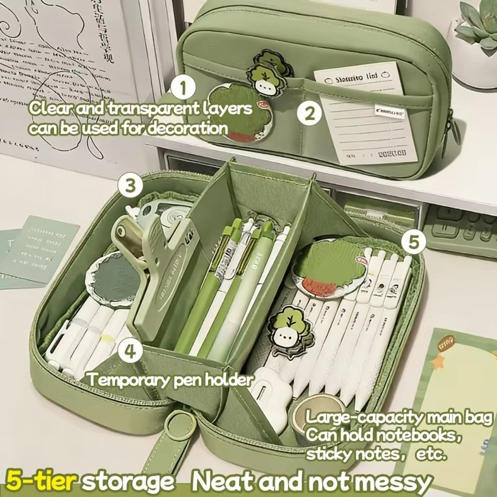 กระเป๋าใส่ดินสอทรงภูเขาไฟความจ - Aesthetic Large Pencil Case Pouch บทวิจารณ์และราคา