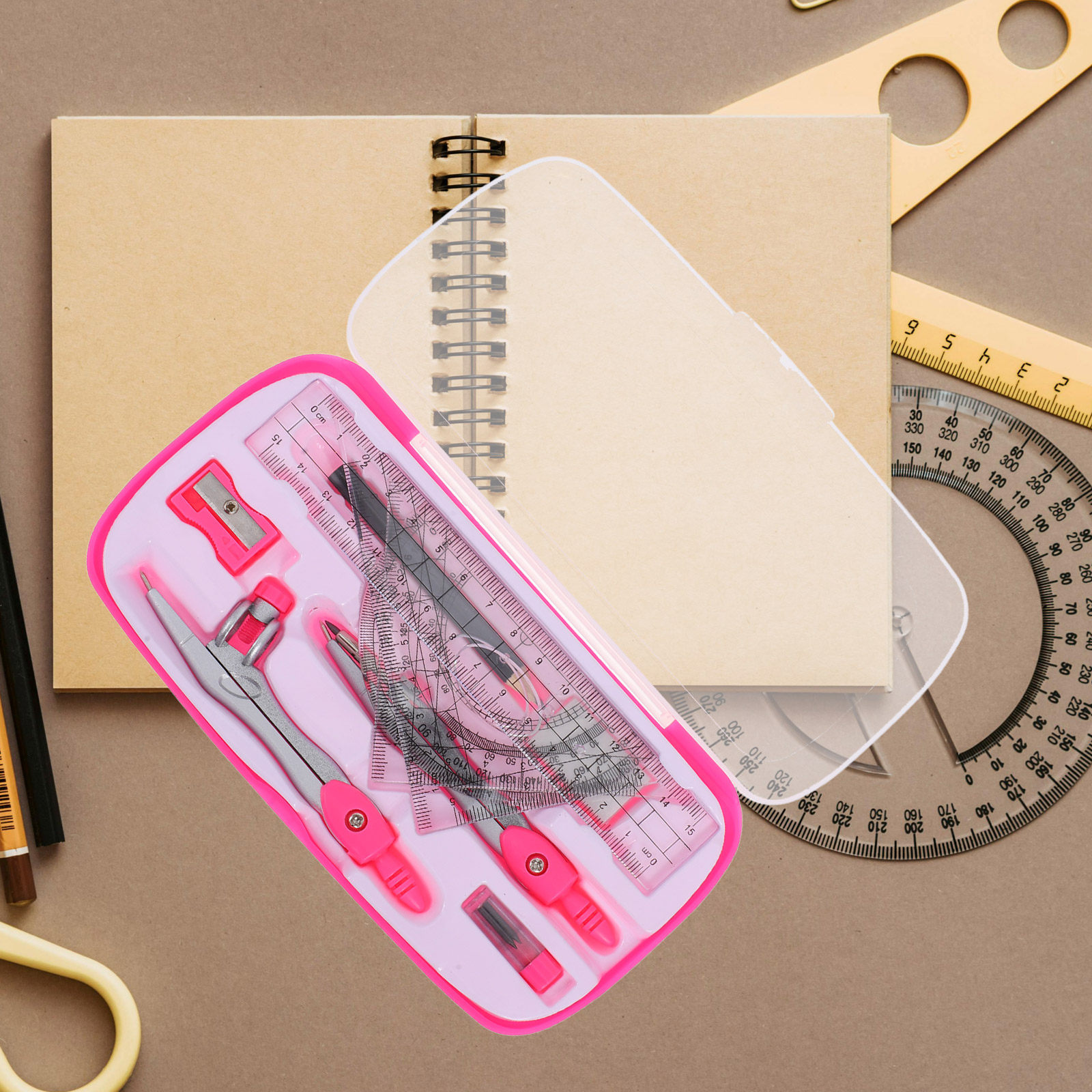 ชุดเข็มทิศพกพา น้ำหนักเบา 1 ชุ - Math Geometry Set With Compass บทวิจารณ์และราคา