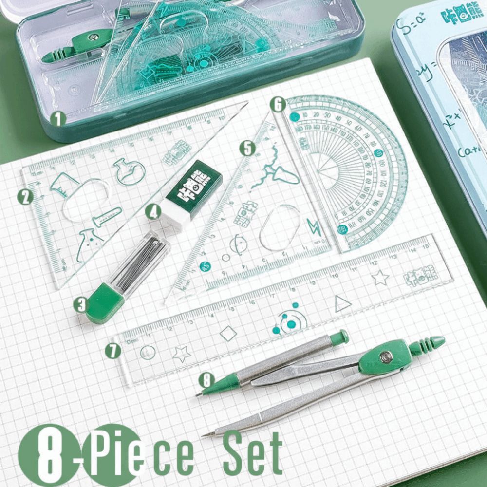 ชุดเครื่องเขียนคณิตศาสตร์อเนกป - Math Geometry Set With Compass บทวิจารณ์และราคา