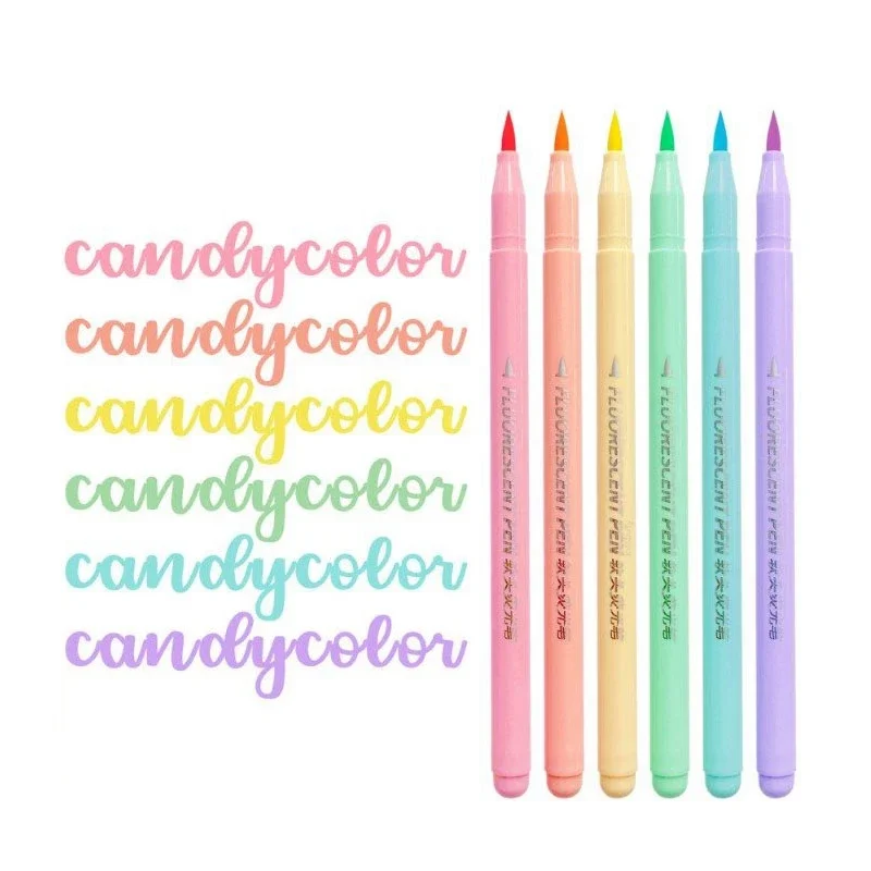 ชุดปากกาฟลูออเรสเซนต์ 6 สี ปาก - Pastel Highlighter Set Double Ended บทวิจารณ์และราคา