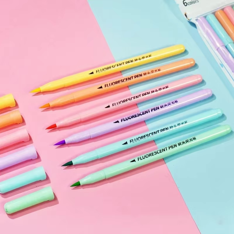 ชุดปากกาฟลูออเรสเซนต์ 6 สี ปาก - Pastel Highlighter Set Double Ended บทวิจารณ์และราคา