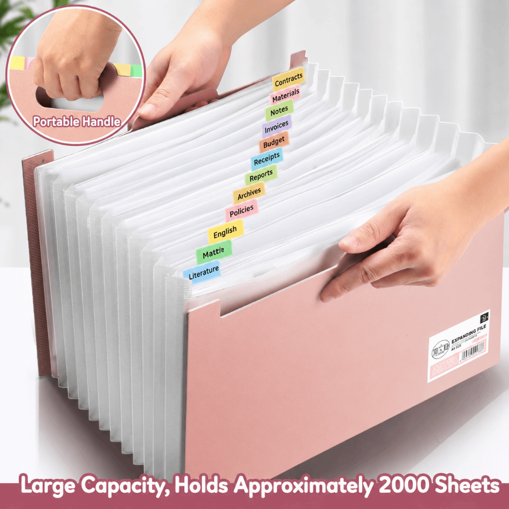 แฟ้มเอกสารแบบขยายได้ 13 ช่อง แ - Expandable Accordion File Folder 13 Pockets บทวิจารณ์และราคา