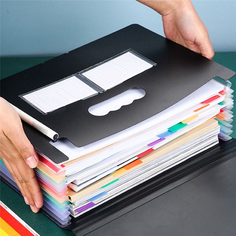 แฟ้มเอกสารแบบขยายได้ 1 ชิ้น 13 - Expandable Accordion File Folder 13 Pockets บทวิจารณ์และราคา