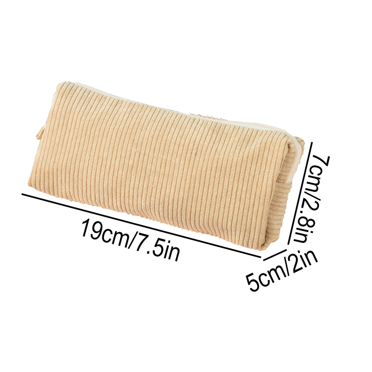 กล่องใส่ดินสอผ้าลูกฟูกแบบเรียบ - Aesthetic Large Pencil Case Pouch บทวิจารณ์และราคา