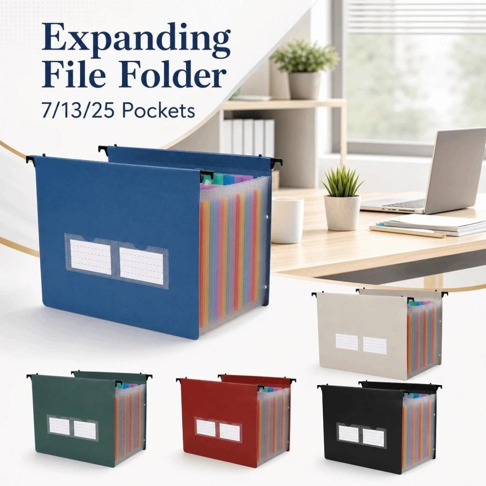 แฟ้มเอกสารแบบขยายได้ 7/13/25 ช - Expandable Accordion File Folder 13 Pockets บทวิจารณ์และราคา