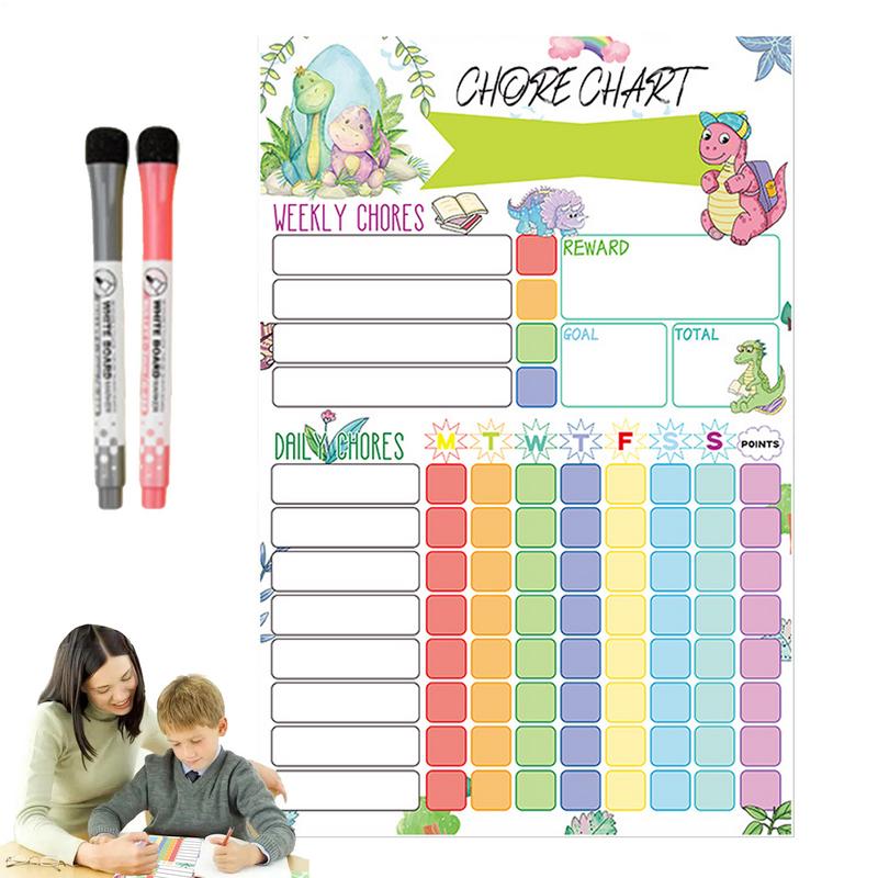 แผนภูมิงานแม่เหล็ก ตารางภาพราย - Kids Magnetic Reward Chart Board บทวิจารณ์และราคา