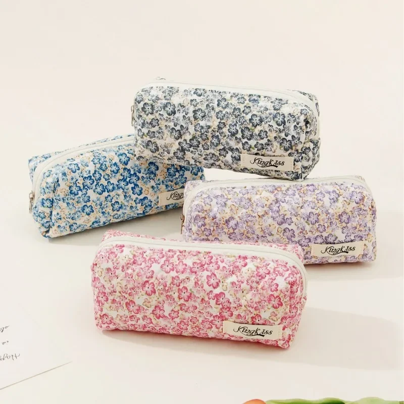POUCH pensil ลายดอกไม้ย้อนยุคส - Aesthetic Large Pencil Case Pouch บทวิจารณ์และราคา