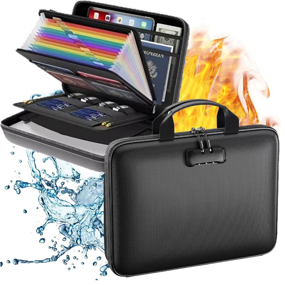 กล่องเอกสารกันไฟแบบพับได้ 13 ช - Expandable Accordion File Folder 13 Pockets บทวิจารณ์และราคา