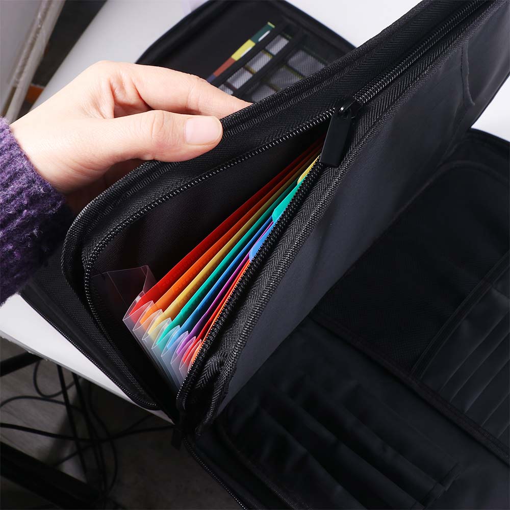 กล่องเอกสารกันไฟแบบพับได้ 13 ช - Expandable Accordion File Folder 13 Pockets บทวิจารณ์และราคา