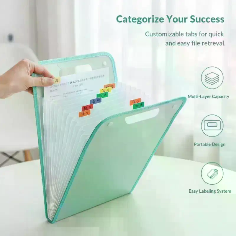 แฟ้มเอกสารแบบขยายได้ 13 ช่อง ข - Expandable Accordion File Folder 13 Pockets บทวิจารณ์และราคา