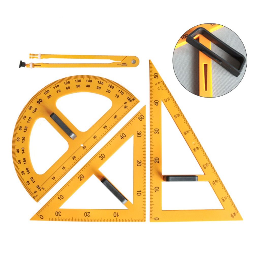 ไม้บรรทัดสามเหลี่ยมขนาดใหญ่ ทน - Math Geometry Set With Compass บทวิจารณ์และราคา