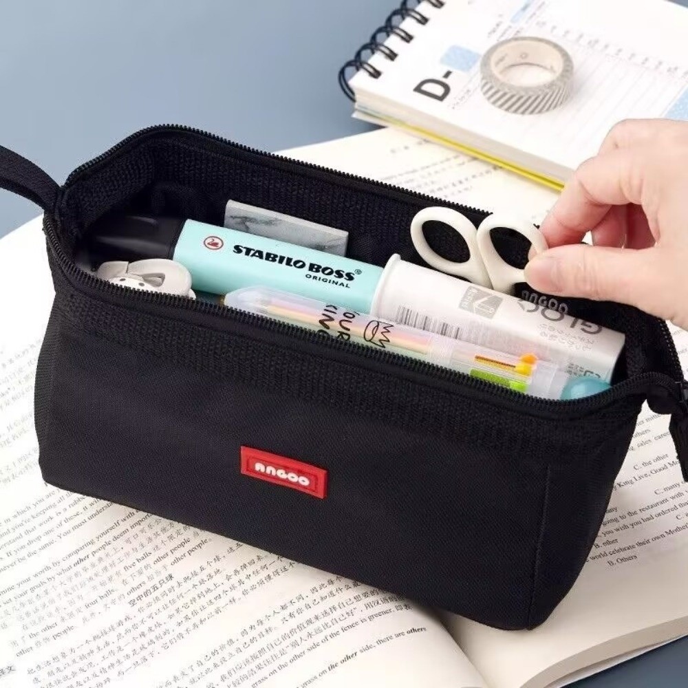 กระเป๋าใส่ดินสอผ้าแคนวาสอ็อกซ์ - Aesthetic Large Pencil Case Pouch บทวิจารณ์และราคา