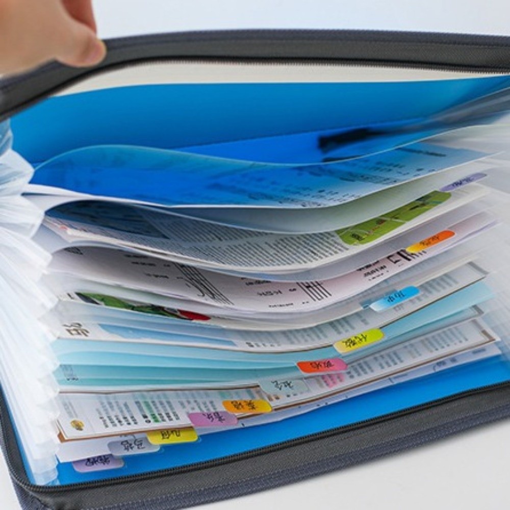 แฟ้มเอกสารแบบขยายได้ 13 ช่อง ข - Expandable Accordion File Folder 13 Pockets บทวิจารณ์และราคา